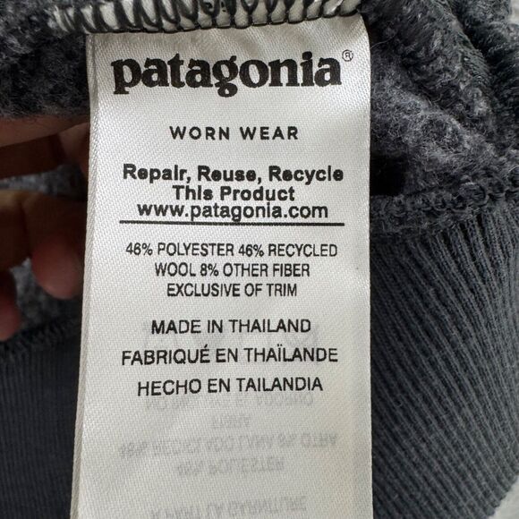 Patagonia Jacket Womens XS Gray Fleece Full Zip Pockets Rib Cuff Hem Woolyester - Picture 15 of 16